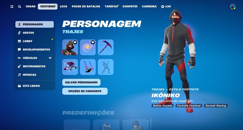 GALAXY, IKONIK, CEIFADOR, SALVE O MUNDO E 164 SKINS