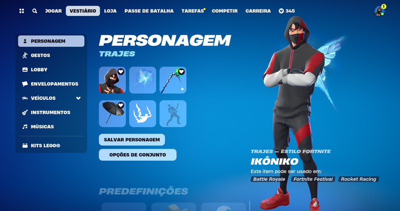 IKONIK, MINTY, PSYCHO, NEO VERSA, SALVE O MUNDO E 272 SKINS